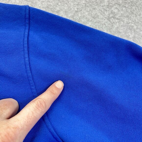 Adidas Originals Real Scarf Hoodie Blue Adult Medium M Pullover Knit ED7008 READ - Picture 11 of 12